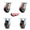 Service Caster 5 Inch Kingpinless Poly on Polyolefin Wheel Swivel Caster Swivel 2 Rigid, 2PK SCC-KP30S520-PPUR-2-R-2 - alternate 2